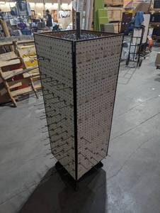 Rotating Peg Board DisplayOrganizer - 17 x 48 peg board x 4 side.  stands 55 High.  Tones of pegs