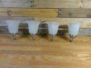 Hampton Bay Brushed Nickle 4 Globe Vanity Light