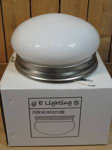 Case of 12 9 Flush Mount  Brushed Nickel