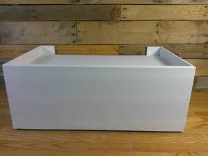 Smooth Gliding 29 x 17.5 x 11.5 White  Mobile Display Shelf
