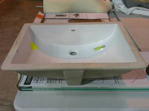 23 12 x 16 58 x 8 American Standard Rectangular Undermounted Sink Basin- Chip on Left side