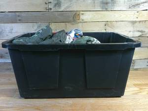 Black Tub of Kids Clothes-Shoes-ScarfWinter Clothes-MarvelDCHalloween-Tub Not Included