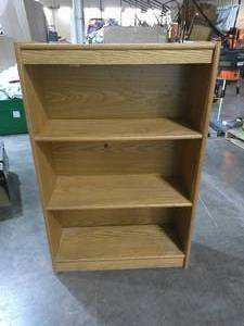 46 x 30 3 Tier Honey Oak Finish Book Shelf