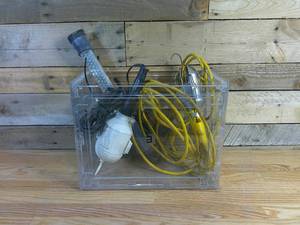 Clear Bins of 3 ShopWork Lights-Plug inClamp Ons
