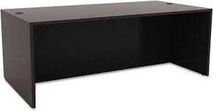 Alera Valencia Series Straight Front Desk Shell, 71 x 35.5 x 29.63, Espresso