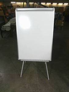 Universal 43033 Dry Erase Easel Board, Easel Height 42 to 67, Board 29 x 41, WhiteSilver-Some Damage on Top