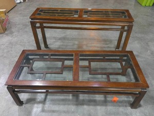 Set of Fretwork Coffee and Console Tables