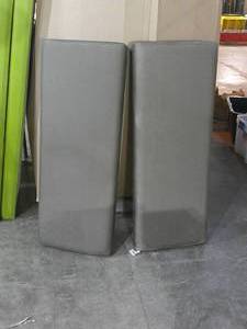 Pair of 48x 18 Upholstered Bench Seats-BrownGray