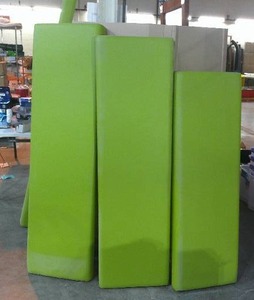Lot 3 Vinyl Upholstered Bench Cushions-55-12 62-12 65-12-Pea Green