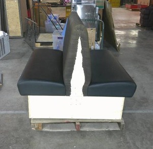 Chic Restaurant Style Booth Bench-Electrical Outlet Ready