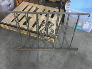 Pair of Rot Iron Decorative Rails-43-34L x 27-12H