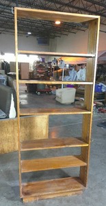 6 Tier Honey Oak Book Shelf-81 x 32 x 9-12