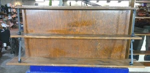 Rustic 3 Tier Shelf-Oak Finish-Some Wear Damage