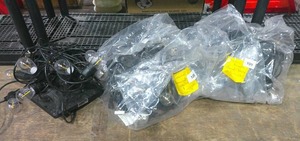 3 Bundles of Sunforce 35 Solar LED String Lights-Missing Ground Stakes Remotes Screws Mounting Brackets.