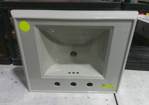 Kohler Rectangular Sink-Gray-24 x 19-12-Some Scuffs