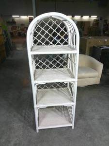 4 Tier Arch Top Whicker Shelf