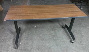 Hon Huddle Flip-Top Table-59.5 x 23.5 Top 28 x 57.5 Base-Some Scuffs and Chips