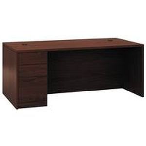 HON 10584LNN 10500 Series 66 x 30 x 29 12 Mahogany L Left 34 Height Pedestal Desk-Lightly Used
