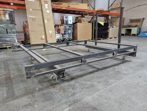 Steel Rolling Island Cart- Fits a Queen Size Bed - 60.5 inches x 80.5 Inches