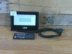 lot 27 image: Feit Electric 7.5 in 30-Watt 1200-Lumen PluginBattery Operated LED Rechargeable Outdoor Color Changing Landscape Flood Light