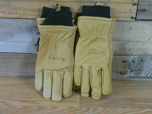 lot 49 image: 2 pack Boss Arctik mens 100g Thinsulate Winter Ski & Work Leather Gloves-Large