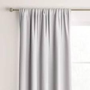 lot 108 image: 1pc Room Darkening Heathered Window Curtain Panel - Room Essentials-Gray