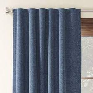 lot 110 image: 1pc Blackout Aruba Window Curtain Panel - Threshold-Blue Denim
