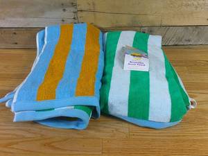 lot 68 image: Set of 2 Reversable Beach Towels-6 ft