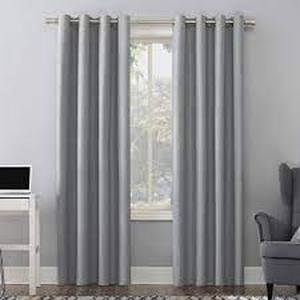 lot 114 image: 1pc Blackout Duran Thermal Insulated Window Curtain Panel - Sun Zero-Silver
