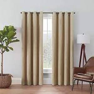 lot 115 image: 1pc Blackout Rowland Curtain Panel - Eclipse-Khaki