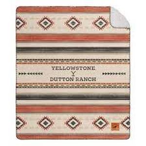lot 122 image: Yellowstone Silk Touch Sherpa Reverse Throw, 60 x 70-Montana Tribal