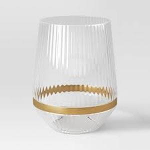 lot 136 image: Large Luxe Glass Hurricane Holder - Threshold