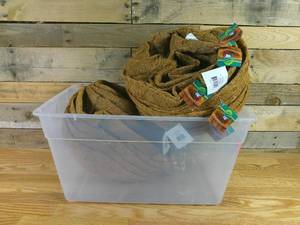lot 116 image: Bin of 22 Worth 12 & 14 Round Coco Planter Liners