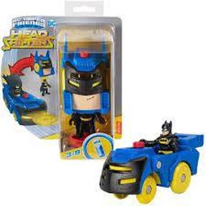 lot 154 image: Fisher Price DC Super Friends Imaginext Head Shifters Batman & Batmobile Figure Set