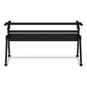 lot 150 image: Alera Flip and Nest Table Base, 55.88w x 23.63d x 28.5h, Black