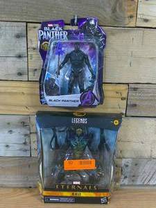 lot 157 image: Set of 2 Marvels Action Figures- Eternals Kro & Black Panther