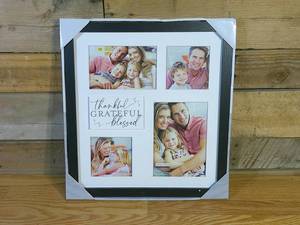 lot 178 image: Malden Thankful Grateful Blessed 4-Opening Collage Frame