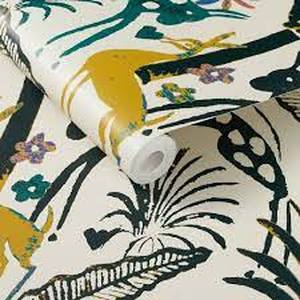 lot 245 image: Fiesta Animals Peel and Stick Wallpaper Cream - Opalhouse designed with Jungalow