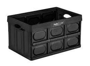 lot 246 image: Greenmade InstaCrate Collapsible Storage Bin, 12 Gallon, Black