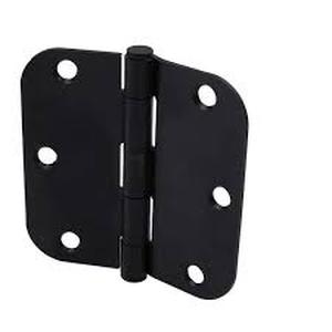 lot 248 image: Everbilt 3-12 in. x 58 in. Radius Matte Black Squeak-Free Door Hinge (12-Pack)