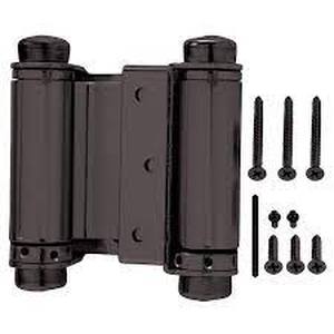 lot 250 image: Everbilt 3 in. Square Radius Oil-Rubbed Bronze Double Action Spring Door Hinge