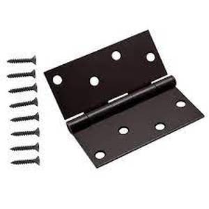lot 253 image: Everbilt 4 in. Square Corner Matte Black Door Hinge Value Pack (24-Pack)