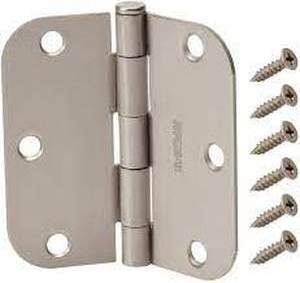 lot 254 image: Everbilt 3-12 in. x 58 in. Radius Matte Black Door Hinge Value Pack (24-Pack)