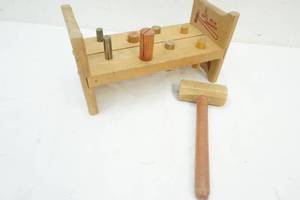lot 17 image: Vintage holgate wooden peg bench