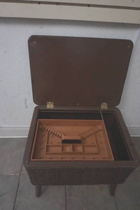 lot 280 image: Burlington Dark Brown Sewing Stool