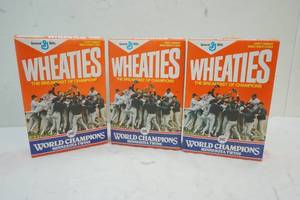 lot 129 image: 1987 Empty Wheaties Boxes