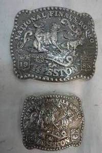 lot 312 image: 1985 Hesston Nationals Final Rodeo Buckle