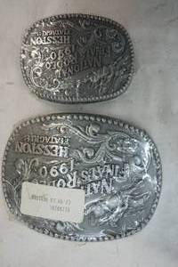 lot 315 image: 1990 Hesston Nationals Final Rodeo Buckle