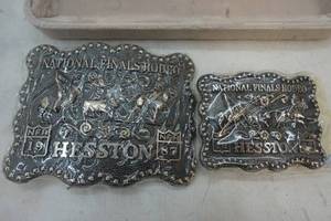 lot 320 image: 1987 Hesston Nationals Final Rodeo Buckle