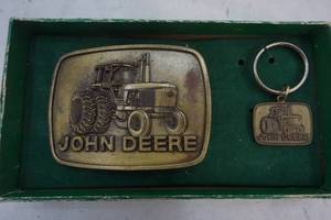 lot 331 image: 1977 John Deere Buckle with Key Chain